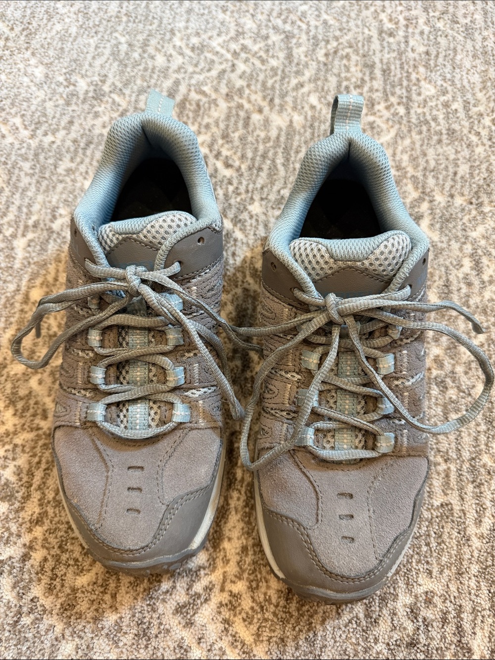 Merrell Women Gray/blue hiking shoes- size 6